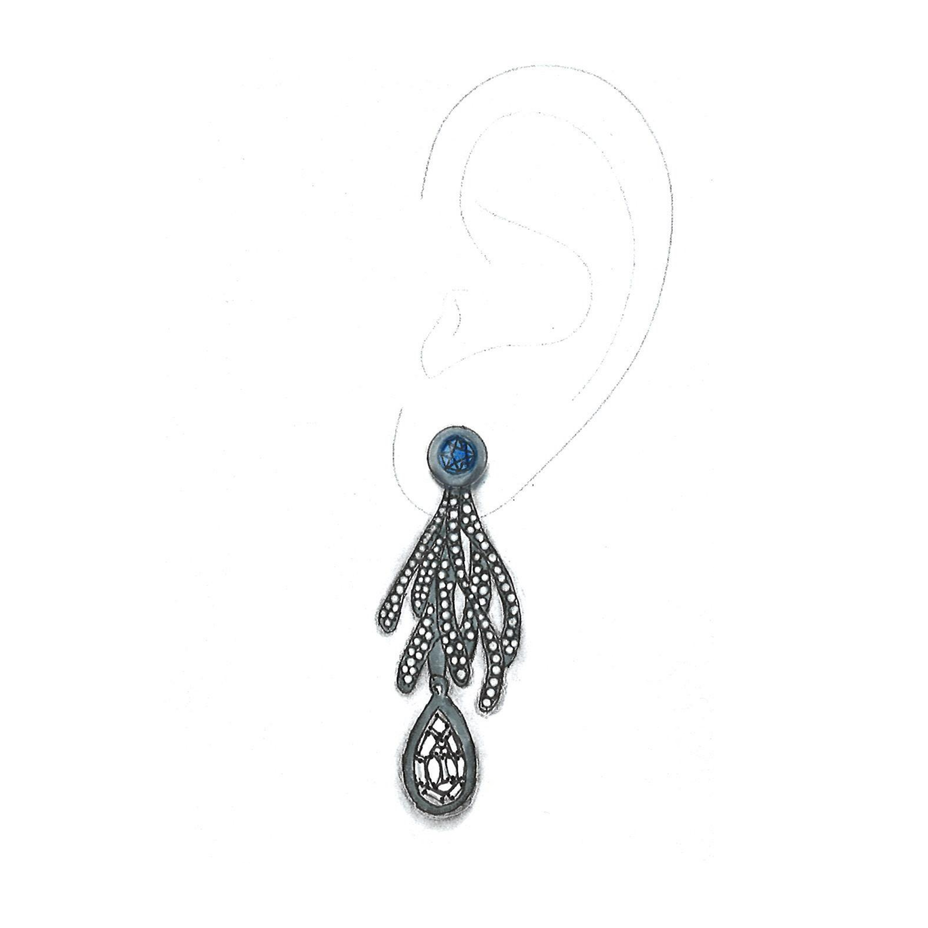 Cascading Wave Earrings